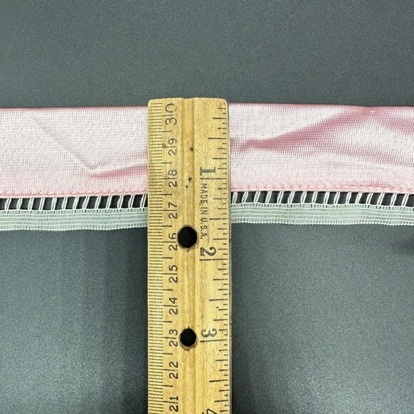 Vintage Pink Satin Ribbon Trim Edging Lingerie White Fabric Sewing Crafting READ - Picture 7 of 9